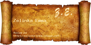 Zelinka Emma névjegykártya